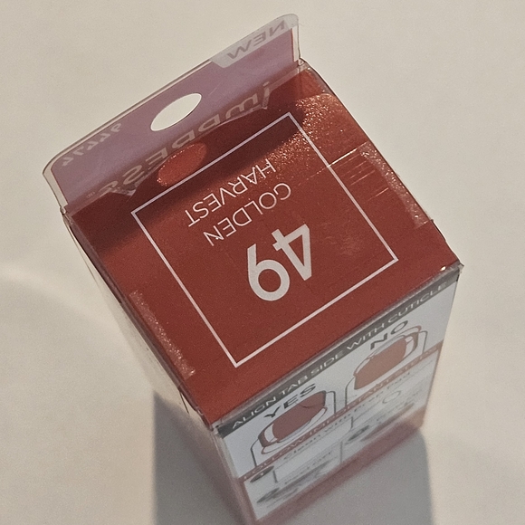 NWT imPRESS Press-On Nails Short Color Golden Harvest 49 Red - Picture 4 of 6